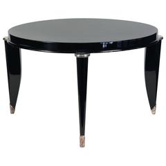 Beautiful Art Deco Gueridon Round Pedestal/Centre Table, by Jallot, 1930s