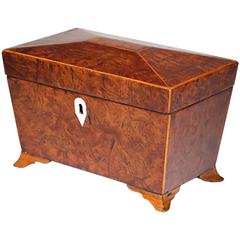 Inlaid Rosewood Tea Caddy