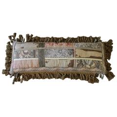 Late 19th Century Tapesty and Fringe Tassle Pillow