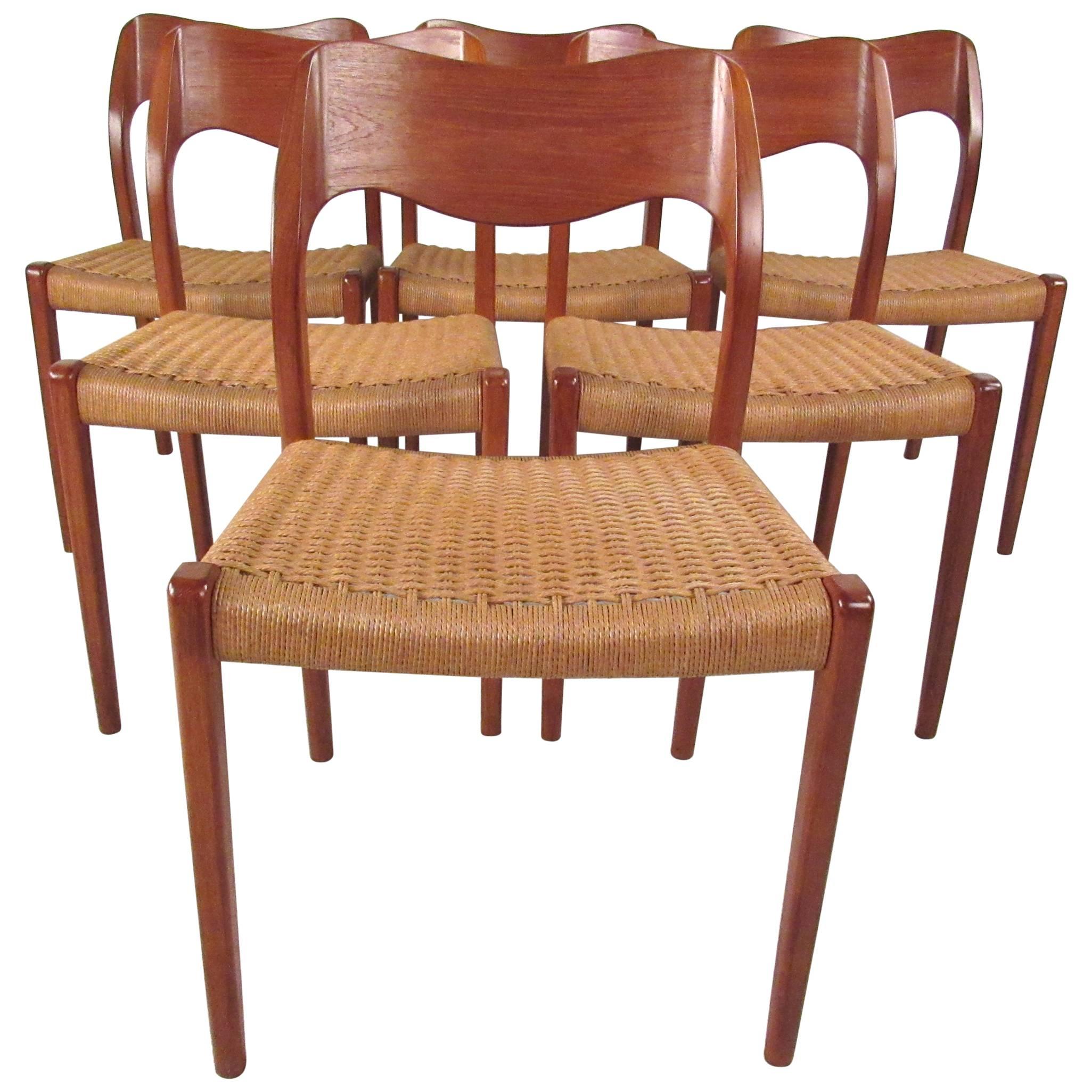 Niels Otto Moller Model 71 Teak Dining Chairs