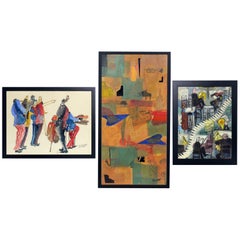 Selection of Mid-Century Jazz Themed Paintings