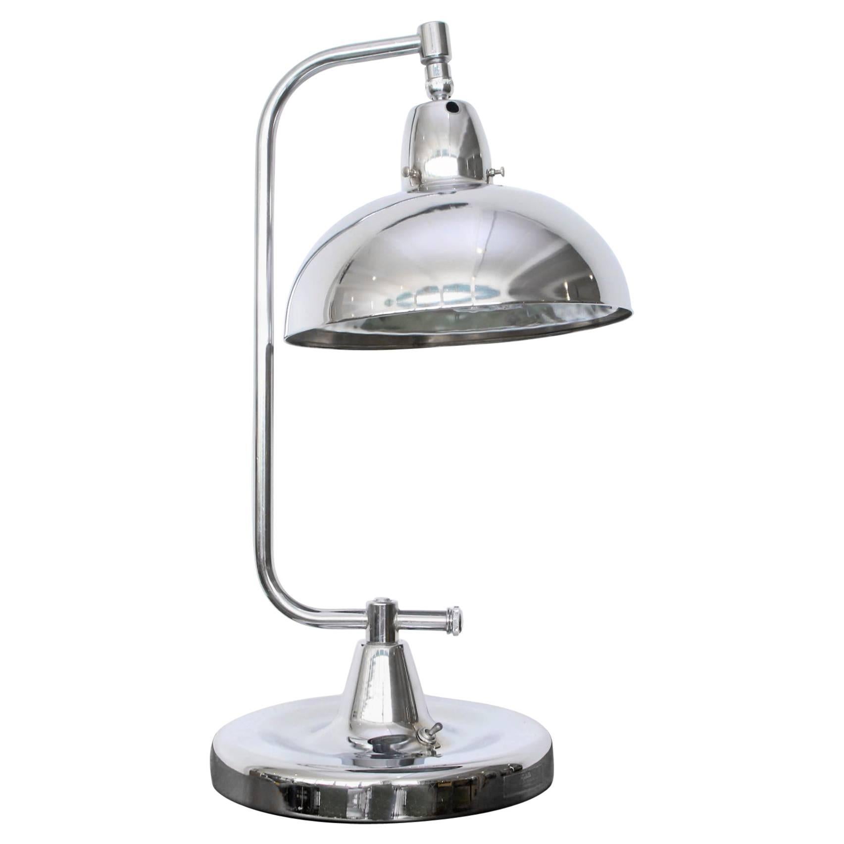 Industrial Chrome Desk Lamp