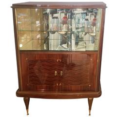 Art Dec French Cocktail Drinks Bar or Display Cabinet