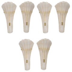 Set of Four Sconces in Murano Glass.