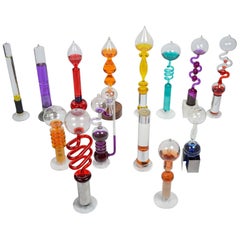 Used Test Tubes Lamps with Bubbling Colored Liquid
