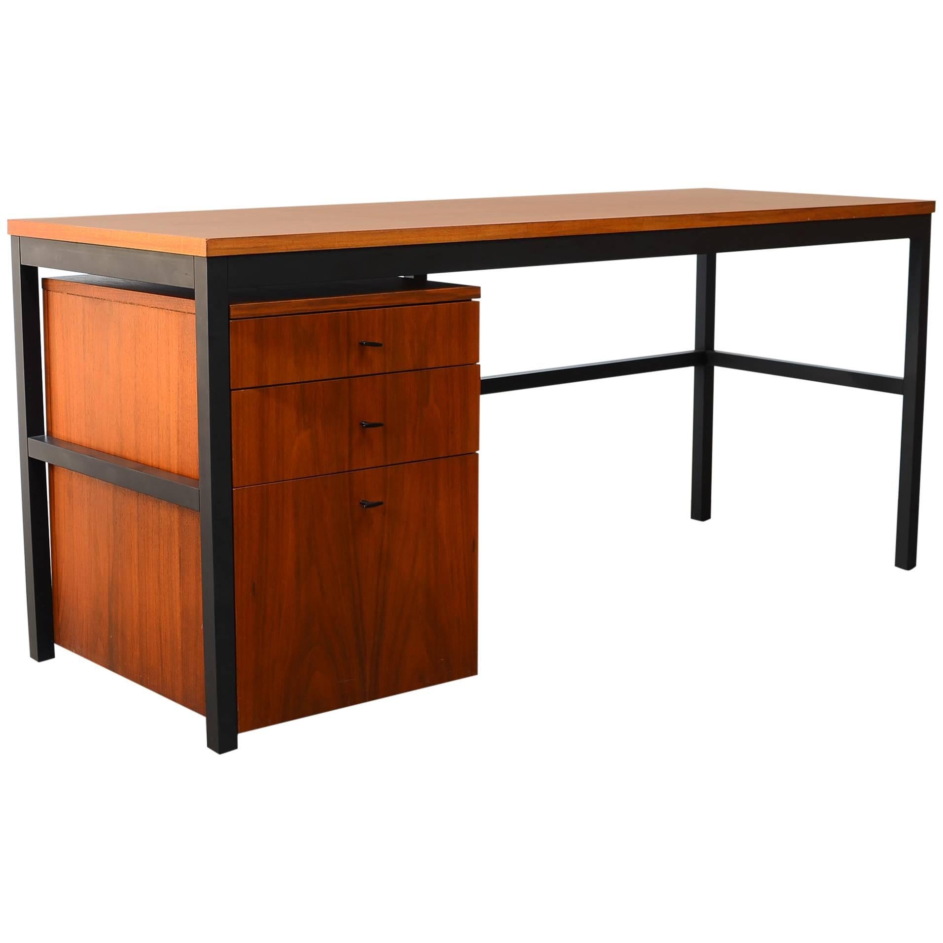 Walnut Architectural Desk by  Milo Baughman for Directional 1960s 