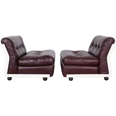 Original Leather Mario Bellini Lounge Chairs by C&B Italia 9