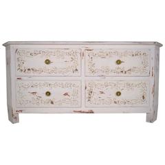 Early 20th Century Carved Italian Painted Chest of Drawers 1