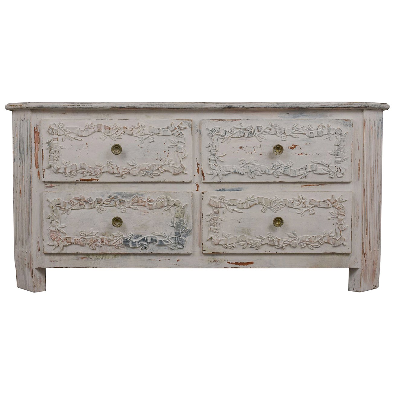 Whimsical Italian Mirrored Chest of Drawers For Sale at 1stDibs