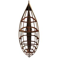 1930s Skeleton Wood Kayak Frame 6