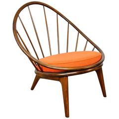 Early Ib Kofod-Larsen Spindle Back Peacock Lounge Chair