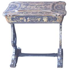 Antique 19th Century Chinoiserie Sewing Table