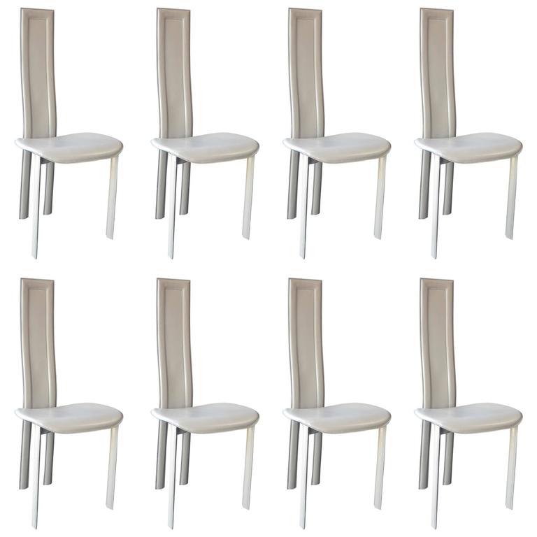 Set Of Eight Cattelan Italia Carre Vi Dining Chairs At 1stdibs Set Of Eight Cattelan Italia Carre Vi Dining Chairs For