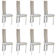 Set of Eight Cattelan Italia Carre vi Dining Chairs