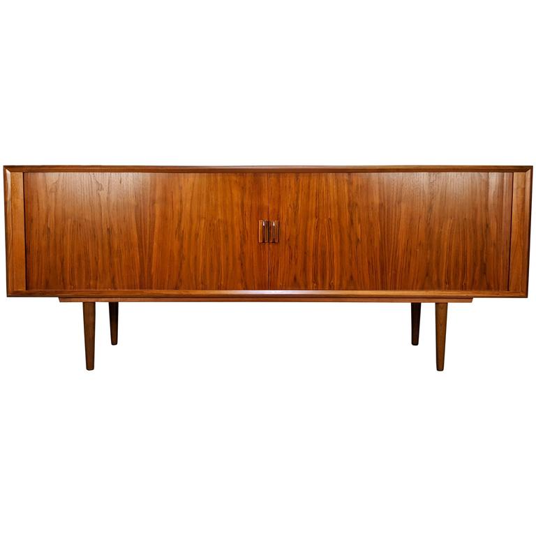 Danish Modern Teak Buffet or Credenza with Wicked Grain, 1950s at 1stDibs
