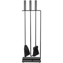 Minimalist Modern Fireplace Tools with Cantilevered Stand, 1950s 7