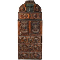 Folk Art American Tramp Art Cabinet, Burlington, Vermont 10