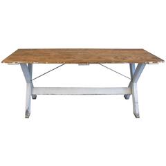 1950s Cross Stretcher Table