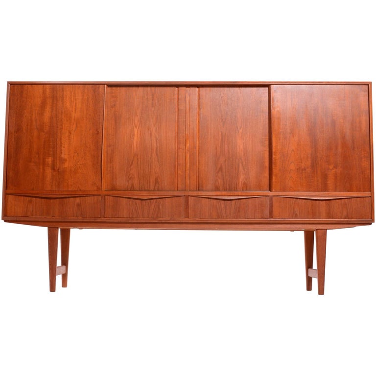 1960s Danish Teak Tall Credenza By Westergaard Mobler At 1stdibs
