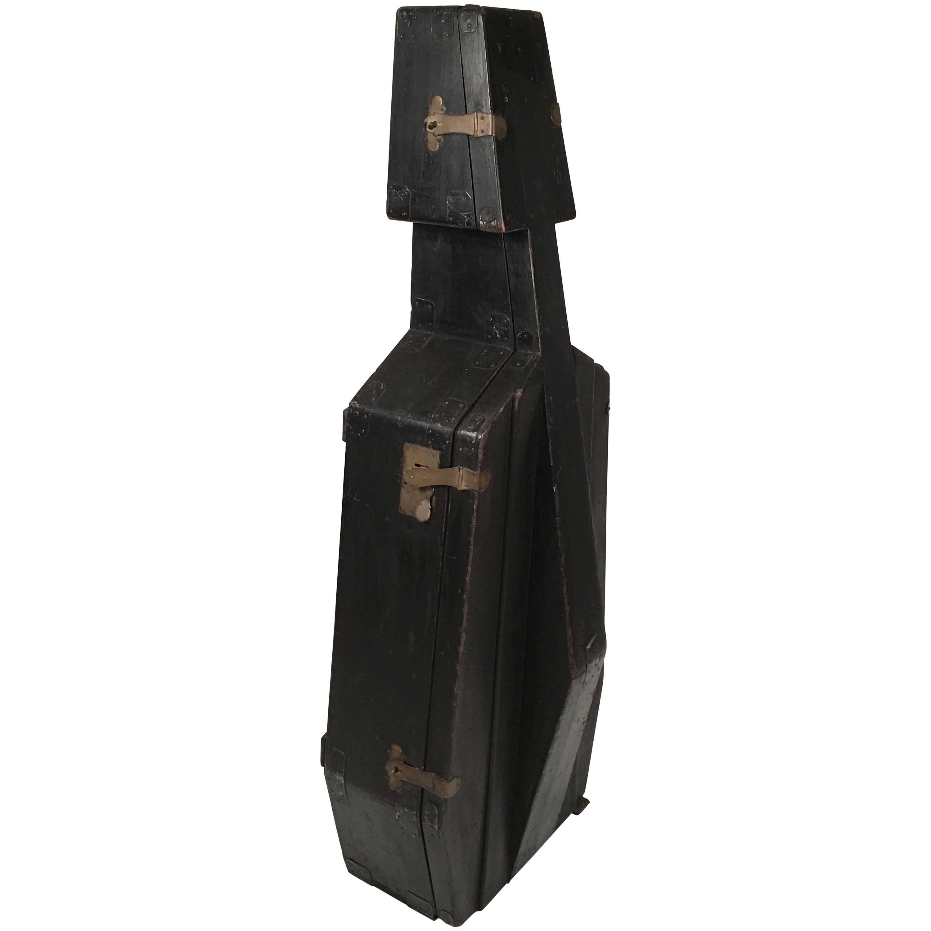 Sculptural 19th Century French Cello Case