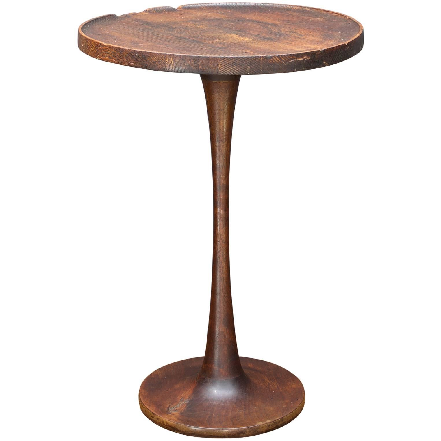 American Craft Movement Turned Hardwood Saarinen Style Tulip Side Table
