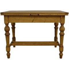 Antique Pine Draw-Leaf Table