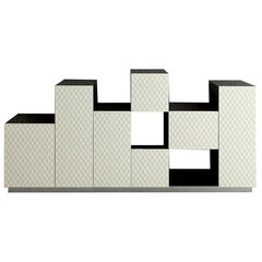 Structure de buffet et porte en cuir
