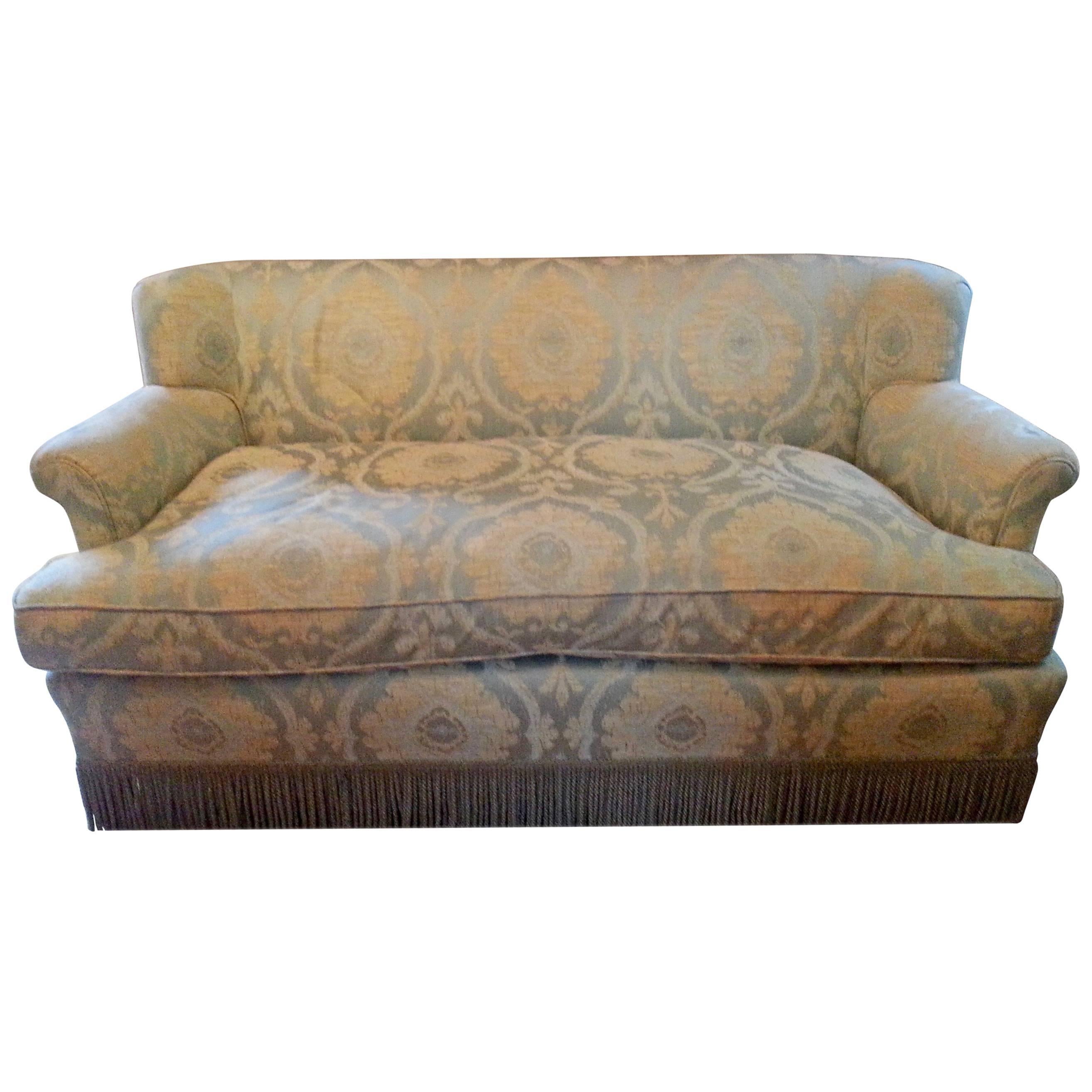 Stunning Lee Jofa Linen and Silk Upholstered Sofa