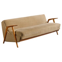 German Designer, Sofa, Wood, Fabric, Germany, 1960s