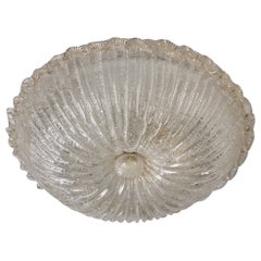 Italian Designer, Flush Mount, Glass, Italy, 1990s