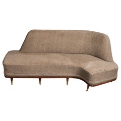Englander & Bonta, Sofa, Wood, Fabric, Brass, Argentina, 1950s