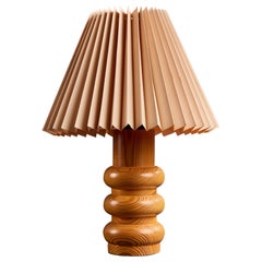 Designer suédois, lampe de table, pin, plastique, Suède, années 1970