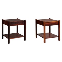 Brazilian Designer, Side Tables, Wood, Brazil, 1960s