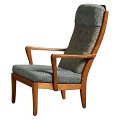 Carl Malmsten, Lounge Chair, Pine, Fabric, Sweden, 1960s