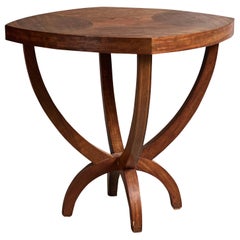 French Designer, Side Table, Wood, France, 1930s