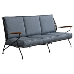 Maurizio Tempestini, Sofa, Eisen, Holz, Stoff, USA, 1950er Jahre