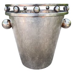 Modernist Silver Plated Champagne Bucket Designed By Larry Laslo