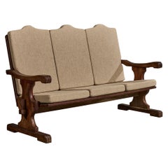 Argentine Designer, Sofa, Wood, Fabric, Argentina, 1980s