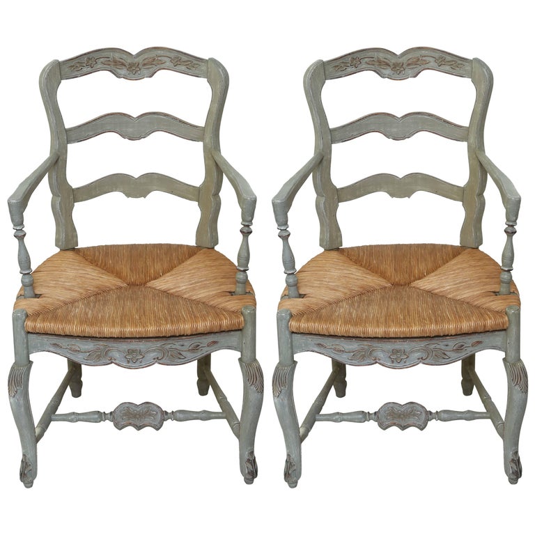 Pair of Country French Armchairs at 1stDibs