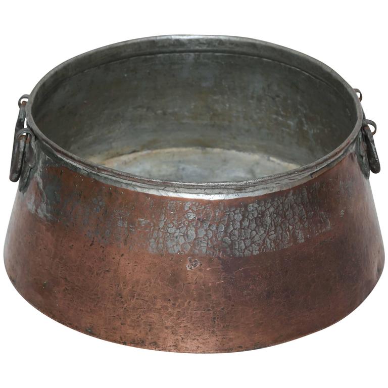 Antique Copper Cauldron For Sale at 1stdibs