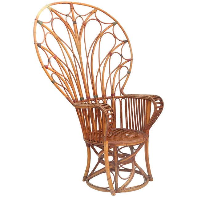 Philippine Pattern Rattan Philippine Rattan Chairs - 8 For Sale on 1stDibs