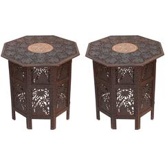 Pair of Exotic Anglo-Indian Side Tables