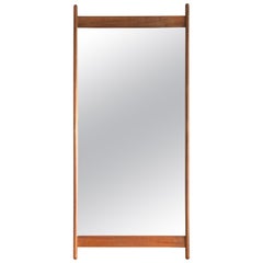 Unusual 1950's Mirror Walnut Mid Century