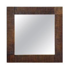 Miroir brutaliste en Oak, 1970