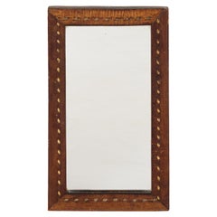 Jean Roc Créations Petite Leather Wall Mirror - France 1980's