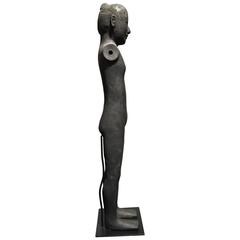 Ancient China Rare Black Chinese Stick Figure, Han Dynasty, 206 BC-220 AD 2