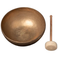 Large antique bronze Nepali Singing Bowl from Nepal