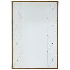 Large Swedish made mid century segmented wall mirror