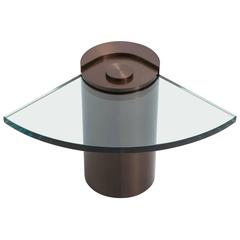 Karl Springer LTD, Tavolo con gamba scultorea in bronzo reale, 2016