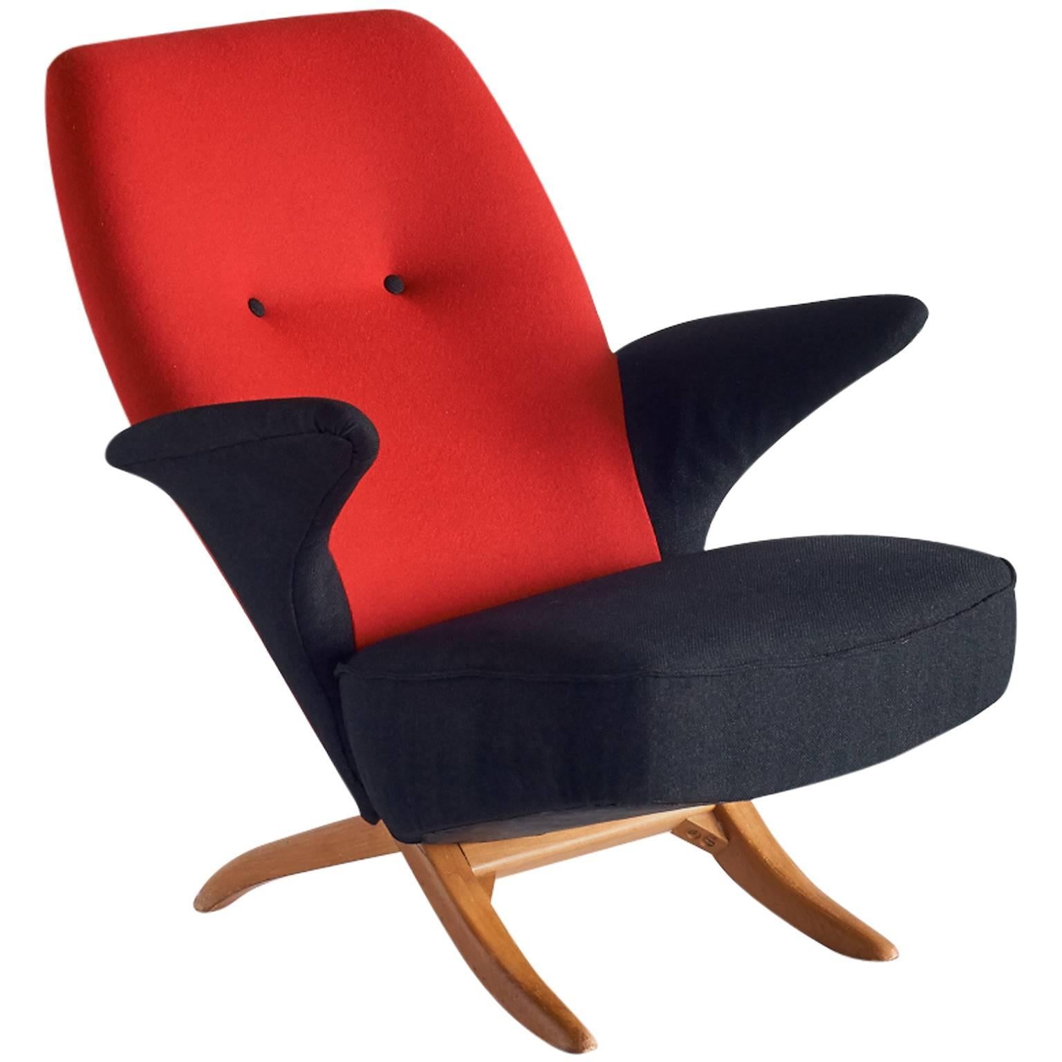 Theo Ruth Penguin Lounge Chair for Artifort, 1950s
